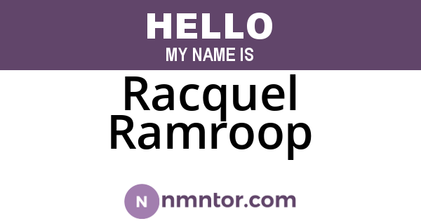 Racquel Ramroop