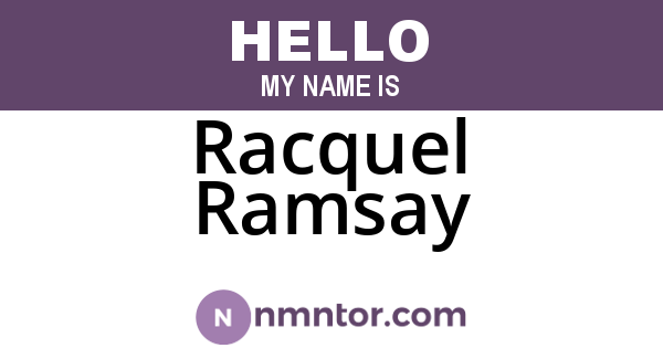 Racquel Ramsay