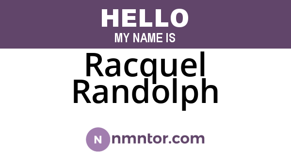 Racquel Randolph