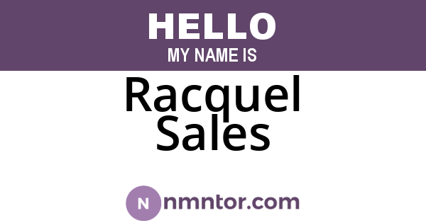 Racquel Sales
