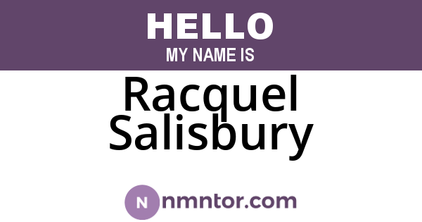 Racquel Salisbury