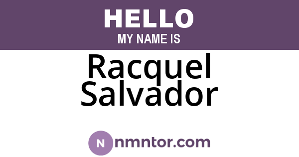 Racquel Salvador