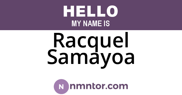 Racquel Samayoa