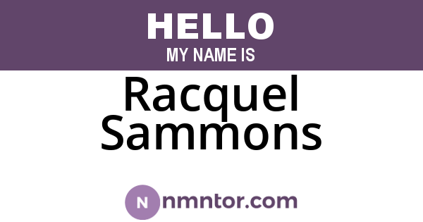 Racquel Sammons