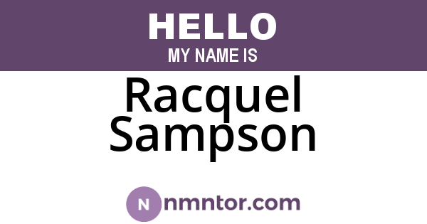 Racquel Sampson