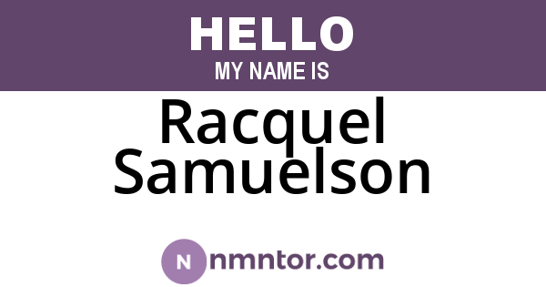 Racquel Samuelson
