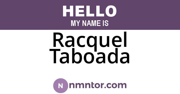 Racquel Taboada