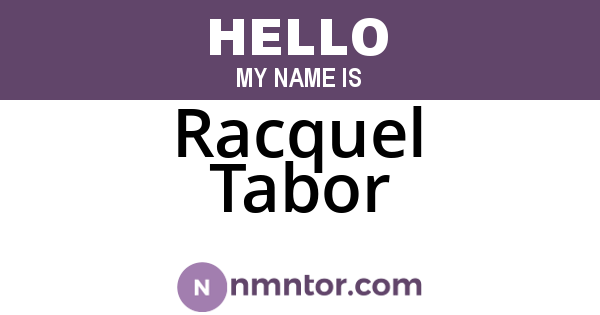 Racquel Tabor