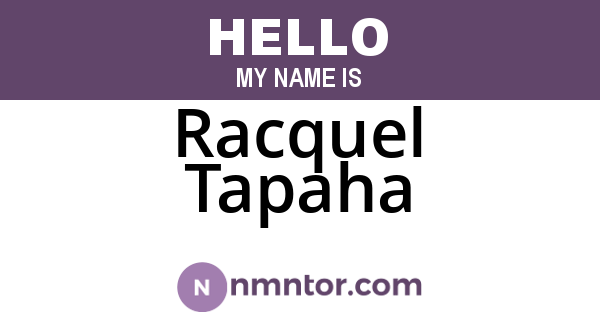 Racquel Tapaha