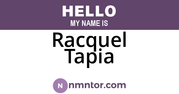 Racquel Tapia
