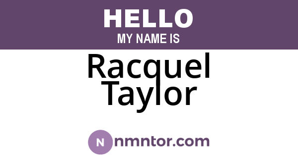Racquel Taylor