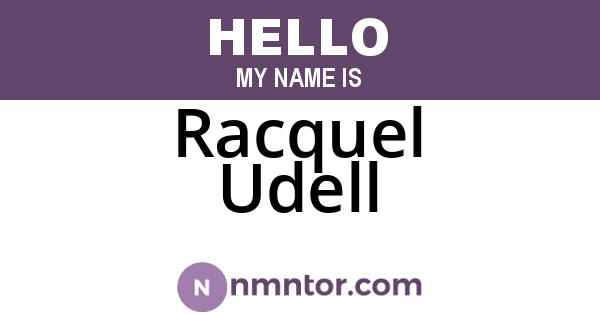 Racquel Udell