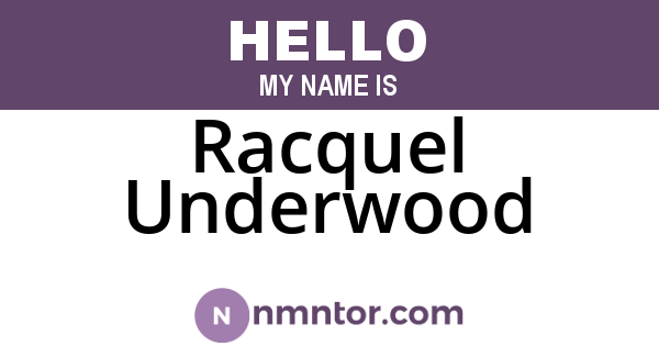 Racquel Underwood
