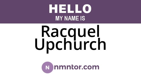 Racquel Upchurch