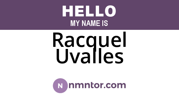 Racquel Uvalles
