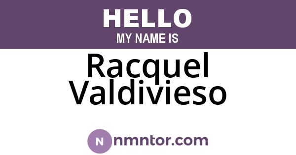Racquel Valdivieso