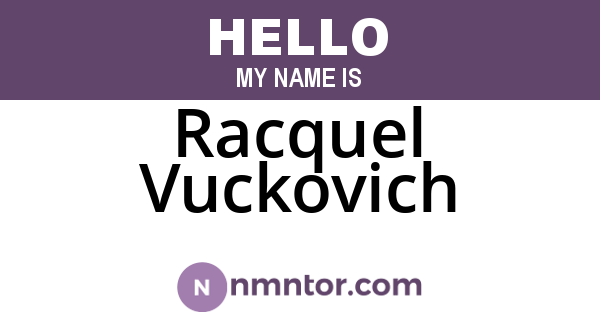 Racquel Vuckovich