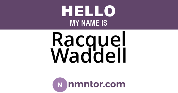 Racquel Waddell