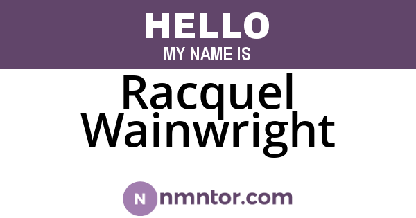 Racquel Wainwright