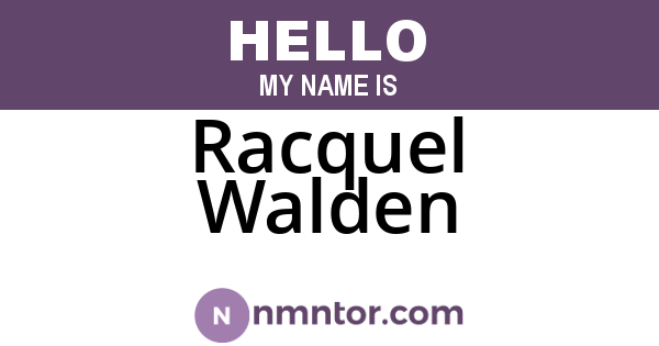 Racquel Walden