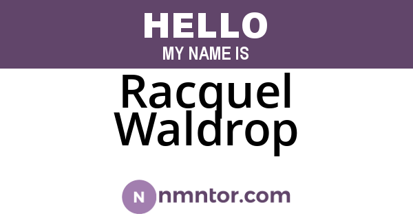 Racquel Waldrop