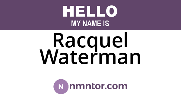 Racquel Waterman