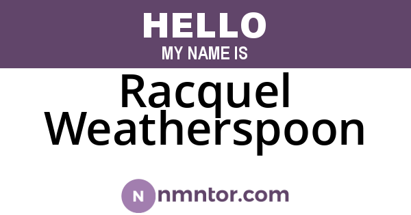 Racquel Weatherspoon
