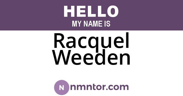 Racquel Weeden