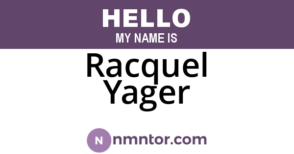 Racquel Yager
