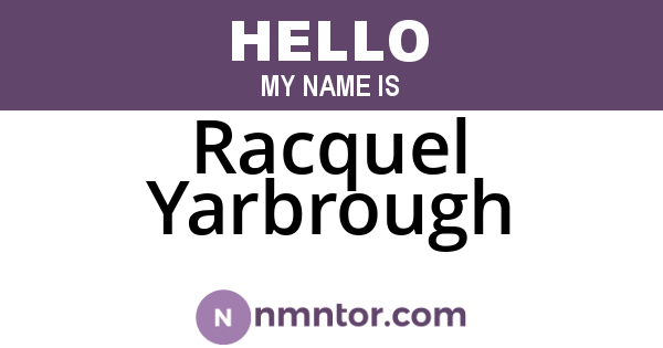 Racquel Yarbrough
