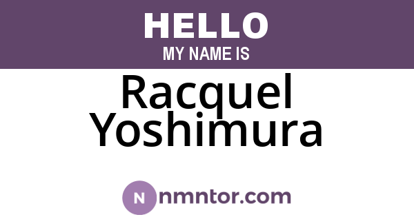 Racquel Yoshimura