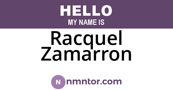 Racquel Zamarron