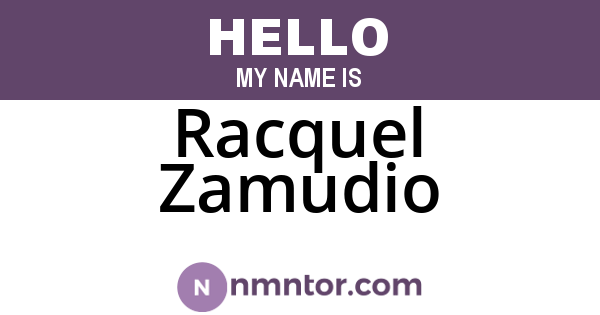 Racquel Zamudio