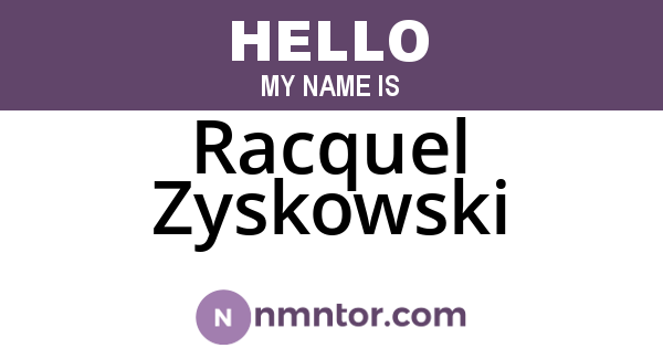 Racquel Zyskowski