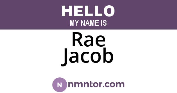 Rae Jacob