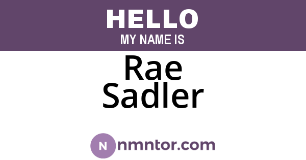 Rae Sadler