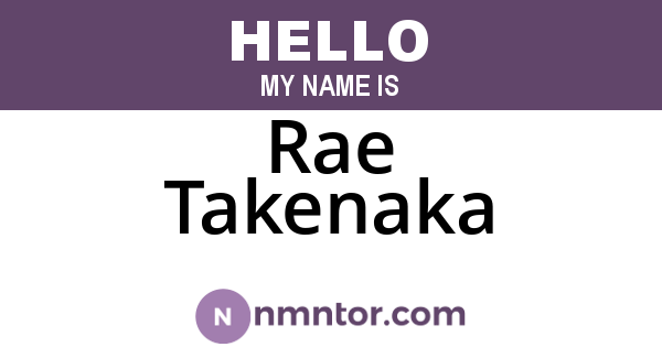 Rae Takenaka