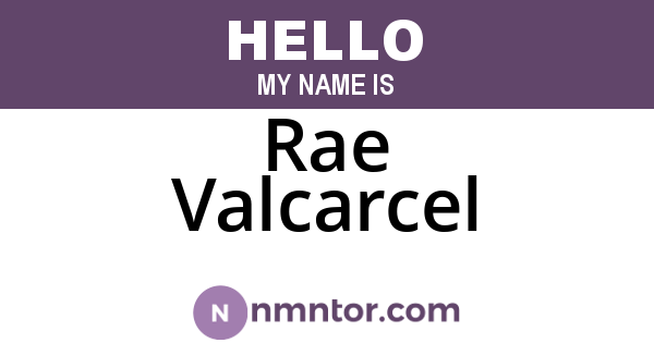 Rae Valcarcel
