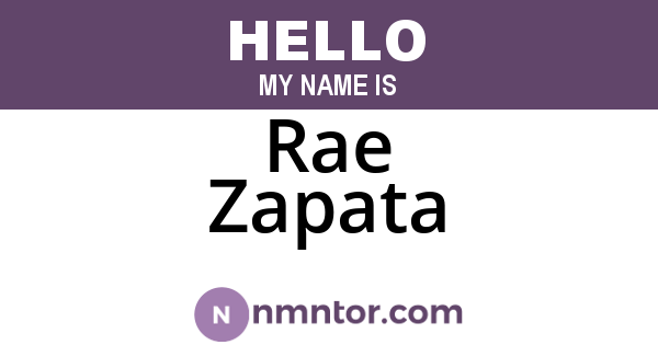 Rae Zapata