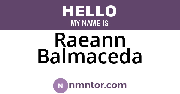 Raeann Balmaceda