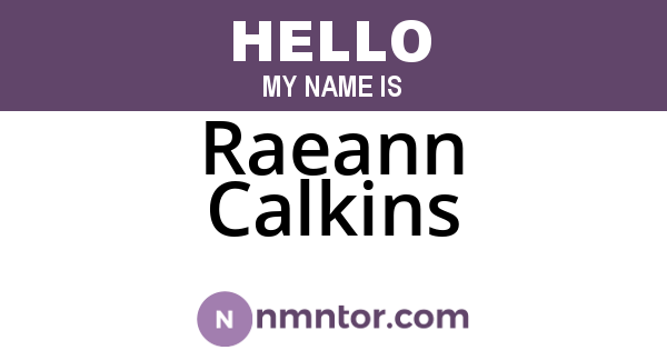 Raeann Calkins