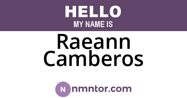 Raeann Camberos