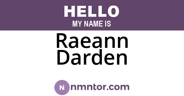 Raeann Darden