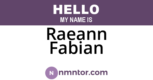 Raeann Fabian
