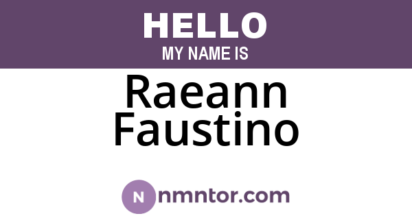 Raeann Faustino