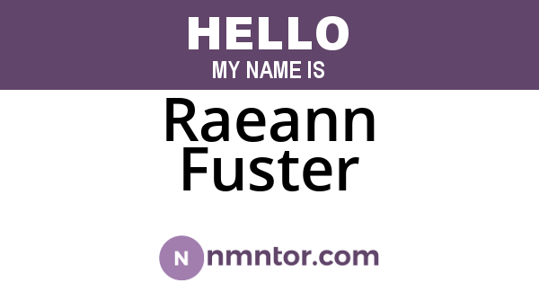 Raeann Fuster