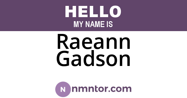 Raeann Gadson