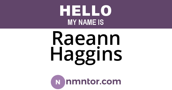 Raeann Haggins