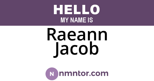 Raeann Jacob
