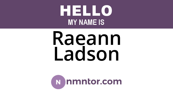 Raeann Ladson